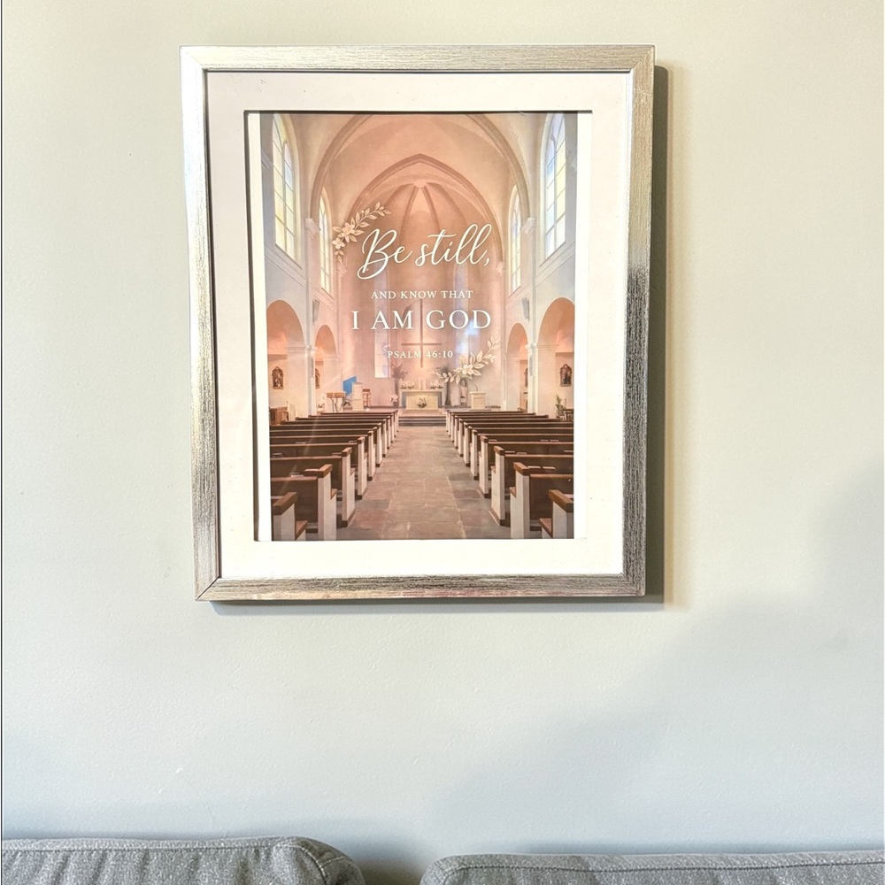 Original “Be Still” Inspirational Wall Art Decor Faith Based Home Decor